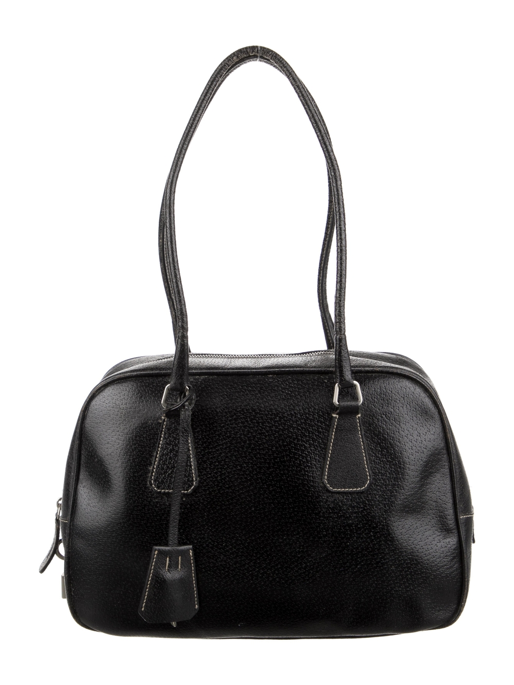 Prada Black Leather Shoulder Bag - Picture 7 of 8